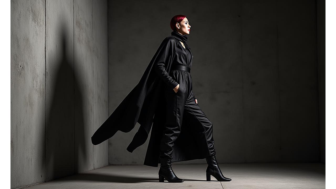 Modell i avantgarde design i studio