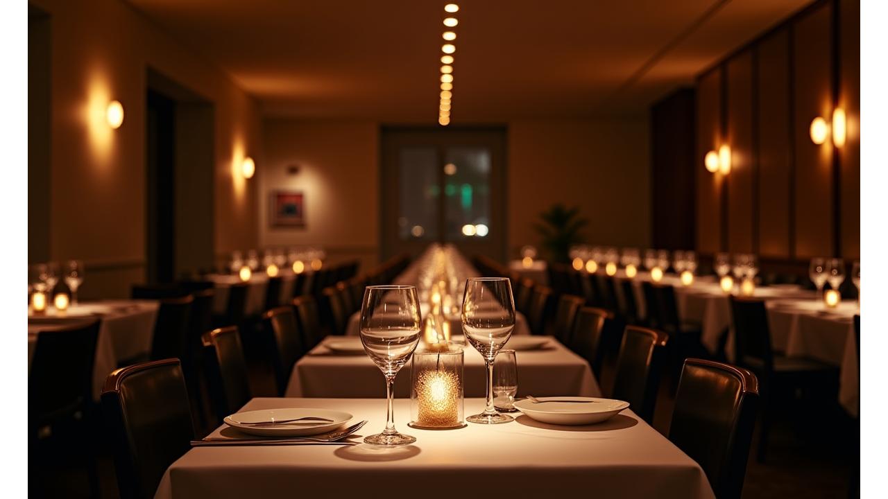 Moderne, minimalistisk restaurant interiør